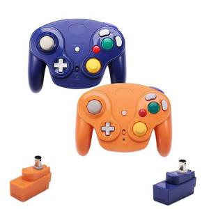 lot 20323 image: Wireless GameCube Controller 2-Pack, 2.4G, Orange & Dark Blue