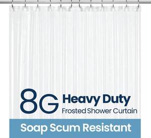 lot 20326 image: LiBa Shower Curtain Liner PEVA 8G 72x72 Inch Frosted