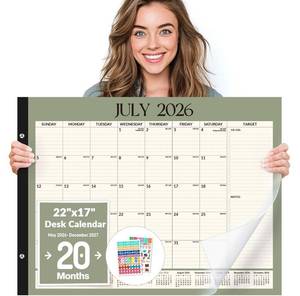 lot 20332 image: Forvencer Desk Calendar 2026-2027 20 Months 22 x 17 Inch