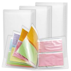 lot 20338 image: Bercoor 3 Pack Index Card Organizer Binders Holds 240 Cards