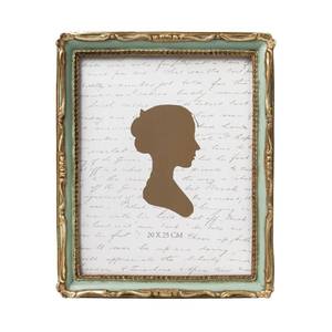 lot 1013 image: AELS Vintage Picture Frame 8x10 Inch Glass Front Gold and Green