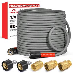 lot 1018 image: YAMATIC Pressure Washer Hose 50 FT 14-Inch M22-14mm Females