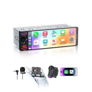 lot 1042 image: GBEER Single Din Car Stereo Radio with Apple CarPlay & Android Auto