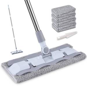 lot 1949 image: HOMTOYOU Microfiber Hardwood Floor Mop 360 Degree Rotating Head Adjustable