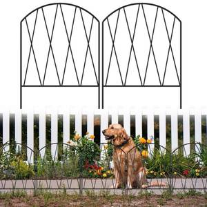 lot 1970 image: KANEODOT Decorative Garden Fence Animal Barrier 24 Pack 25ft x 16in Metal