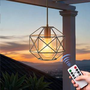 lot 1973 image: ZUIAOYIBOU Battery Operated Chandelier Pendant Light 7.8 x 7 Inch Outdoor