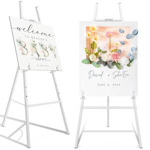 lot 1997 image: Yozoia Tripod Easel Stand 4-Level Adjustable Height White