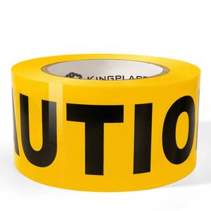 lot 2060 image: Kingplast Caution Tape 3 Inch x 300FT Bright Yellow