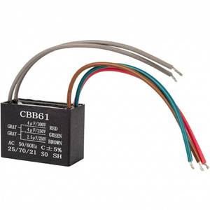lot 2067 image: BlueStars CBB61 Ceiling Fan Capacitor 4uF4uF2.5uF 5-Wire 250V300V AC