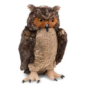 lot 2069 image: Melissa & Doug Owl Plush Stuffed Animal 17 Inch Brown