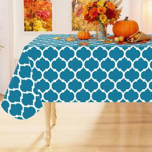 lot 2075 image: Smiry Flannel Backed Vinyl Rectangle Tablecloth 60 x 84 Inch