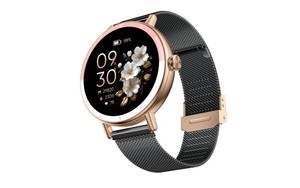 lot 2082 image: KEEPONFIT Smart Watch for Women IP68 Waterproof Fitness Tracker PinkBlack