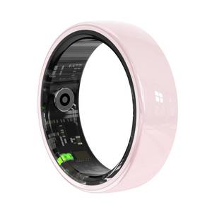 lot 2085 image: Pink Ceramic Smart Ring Health & Sleep Tracker Size 10  Retail $113.99