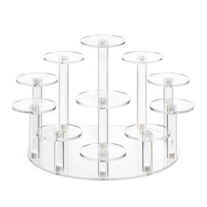 lot 2087 image: DIWNELEM Round Acrylic Jewelry Display Stand 11-Tier Clear