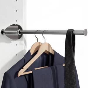 lot 2092 image: INMAKER Closet Valet Rod Pull Out Steel Hanging Rod 9.5 In Extension