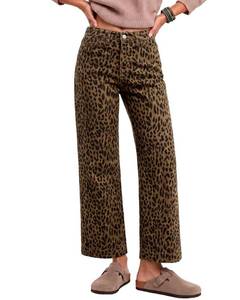 lot 2118 image: Luvamia Wide Leg Jeans Women High Waisted Cheetah Print Size Medium