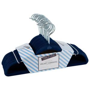 lot 2134 image: Simplify 25 Pack Kids Velvet Hangers Slim Non-Slip Navy