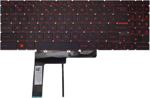 lot 2151 image: YIJIATech Replacement Laptop Keyboard Red Backlit US MSI Katana GF66 GF76