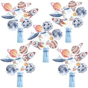 lot 2158 image: Lenwen Space Table Centerpiece Toppers Solar System Party Decorations 28 Pcs