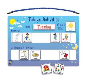 lot 2185 image: Amagenius Daily Routine Visual Timetable Magnetic Chart with 54 Tiles