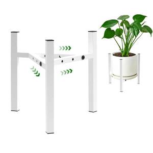 lot 2186 image: Airpark Adjustable Metal Plant Stand Indoor 8-12 Inch Pot White