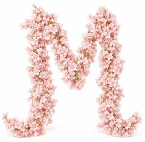 lot 2187 image: YRIOWMI Artificial Cherry Blossom Garland 59 FT 10 Pcs Light Pink Sakura Vines