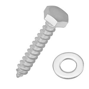 lot 2214 image: Fayeploo 38 x 1-12 Hex Head Lag Screws with Flat Washers 304 Stainless Steel