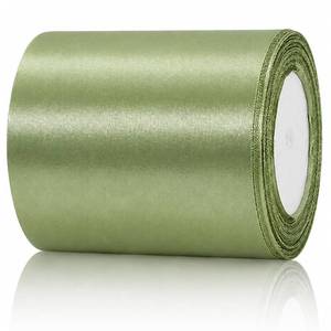 lot 2219 image: Lifetastic Sage Green Satin Ribbon 4 Inch Wide x 25 Yards