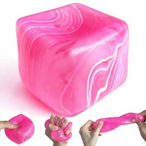 lot 2224 image: YPAI Slow Rise Squishy Fidget Toy Cube 2.2 Inch Pink