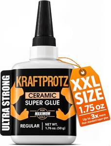 lot 2258 image: KRAFTPROTZ Porcelain Ceramic Super Glue Liquid 1.75 oz Instant Adhesive