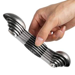 lot 2265 image: YellRin Magnetic Measuring Spoons Set of 6 Stainless Steel
