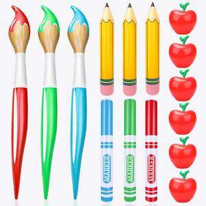lot 2277 image: SAYAYA 15 Pcs Inflatable Pencil Paint Brush Marker Set, Apple Balloons