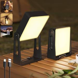 lot 2295 image: PopoIron Rechargeable Camping Lantern 2 Pack 4000mAh Dimmable LED