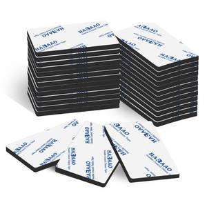 lot 2300 image: HASAAO Double-Sided Foam Mounting Tape 60 Pcs 0.12 in Thick Black Pads