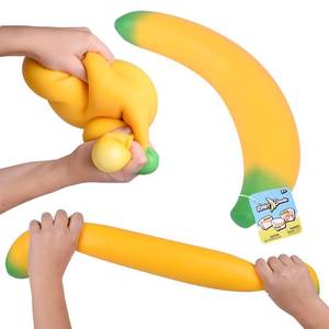 lot 2314 image: Sunny Days Entertainment Laffy Snacks Squishy Banana Stress Toy 14 Inch Ages 3