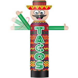 lot 2327 image: GOODENY 9FT Inflatable Tube Man Waving Dancer 18in Diameter Tall Tacos