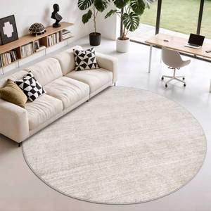 lot 5658 image: Valenrug Round Washable Area Rug 6 Ft Beige
