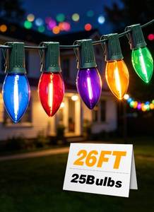 lot 5688 image: Formosa Lights C9 Christmas String Lights 26 FT Transparent Multicolor