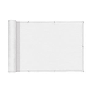 lot 5725 image: Sunny Guard Balcony Privacy Screen 3 x 16 HDPE Patio Railing Cover Fence