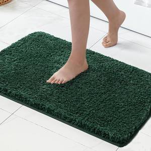 lot 5730 image: MIULEE Bathroom Runner Rug 24x48 Inch Dark Green Christmas
