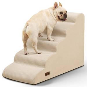 lot 5734 image: Aodisman Dog Stairs 5-Step Pet Ramp for High Bed