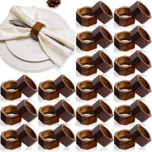 lot 5736 image: Zhehao Wood Napkin Rings Acacia Wood 50 Pcs Brown