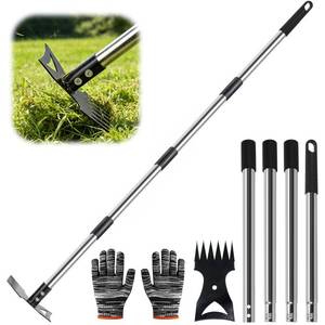 lot 5738 image: Manaror 2-in-1 Weed Puller Tool with Adjustable Long Handle, 58 Inch