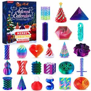 lot 5748 image: Teeanzo Advent Calendar 2026 Christmas 24 Days 3D Printed Fidget Toy