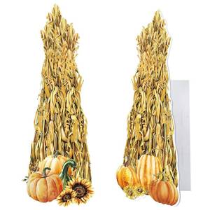 lot 5754 image: LawnIdyll 2 Pcs Corn Stalk Fall Decoration 59 Inch Cutout