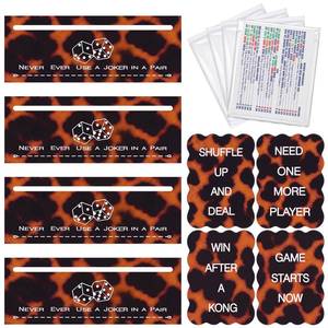 lot 6146 image: Thenshop Mahjong Shufflers Line Finders Sleeves Tortoiseshell 4 Pcs