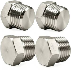 lot 6183 image: Horiznext 12 NPT Male Pipe Plug Hex Head 304 Stainless Steel 4 Pcs