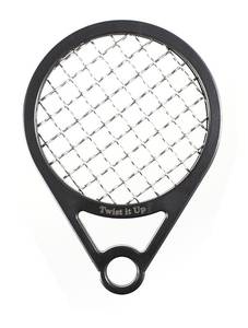lot 6193 image: Twist It Up Hair Twist Comb Tennis Racket Design Bond Black