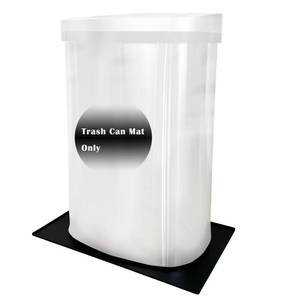 lot 6220 image: Luccov Trash Can Mat Silicone Non-Slip 11.8 x 18.9 Inch Black
