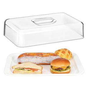 lot 6232 image: MAGICLULU Rectangular Acrylic Food Cover 10.82 x 6.69 x 2.36 In Transparent